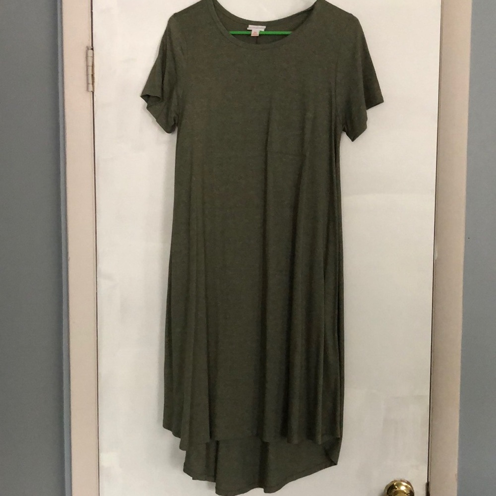 Olive Heathered LuLaRoe Carly Dress